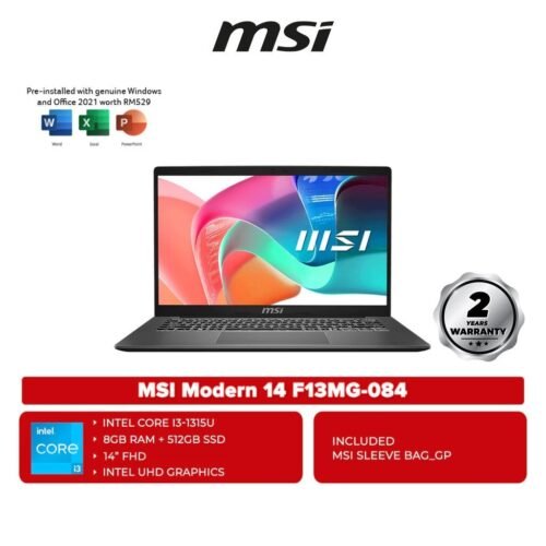 MSI-Modern-14-F13MG-084-1-FHD-Laptop-Platinum-Gray.jpg MSI Modern 14 F13MG-084 14" FHD Laptop Platinum Gray